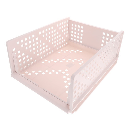 Zerodeko Layered Partition Stackable Wardrobe Basket Drawer Organizer Closet Bins for Clothes Storage Bins for Clothes Shelf Storage Drawers Plastic Closet Organizer Fabric White Foldable