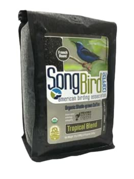 Thanksgiving Coffee "Songbird Tropical French Roast Blend" Dark Roasted Organic Shade Grown Whole Bean Coffee - 12 Ounce Bag