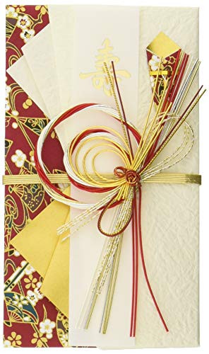 Frontia Shugi Bukuro Japanese Traditional Money Gift Envelope Wedding Washi Mizuhiki Handmade (Classic/Red&Gold)
