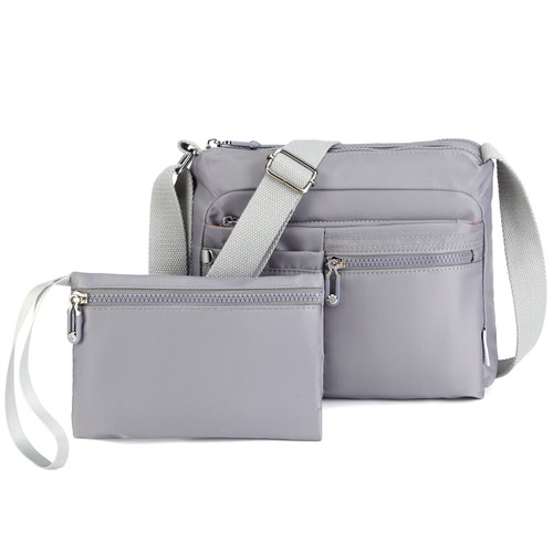 ETidy Crossbody Bag For Women Waterproof Lightweight Casual Shoulder Handbag Purse Bookbag (Light grey upgrade)