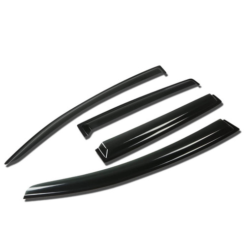 4pcs Tape-On Window Visor Deflector Rain Guard Compatible with Chevy Impala W-Body 2006-2013, Acrylic