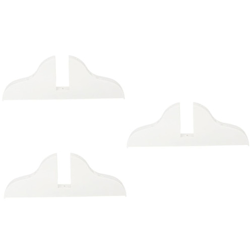 Homoyoyo 3pcs Screen Base Partition Support Brackets Room Divider Stand Base Partition Base Support Screen Divider Base Folding Room Divider Stand Wood Base PVC Office Feet White Dedicated