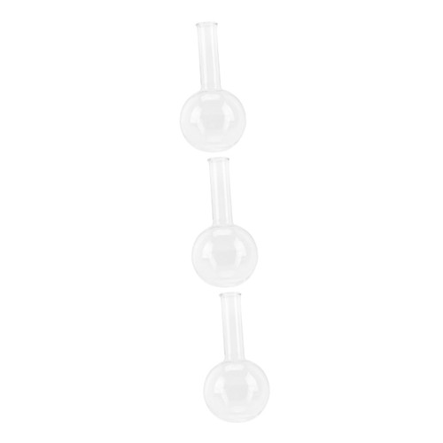 Mobestech 3 pcs Round Flask Laboratory Glass Flask conical Flat Round Bottom Thin-Mouth Flask Thin-Mouth Glass Flask Round Bottom volumetric Flask Beaker Round-Bottom Flask Glass
