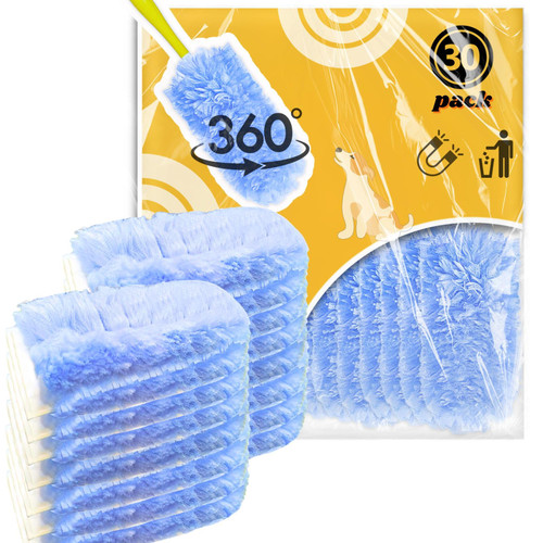 30 Pack Heavy Duty Duster Refills for Swiffer Hand Duster, 360 Degree Static Dust Removal Tool for Dusting Electronics,Blinds,Ceiling Fans