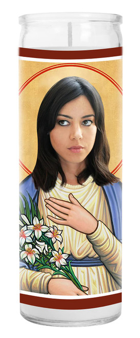 Aubrey Plaza Celebrity Prayer Candle - Pop Culture Celeb Candle - Saint Candle USA Handmade - April TV Show Novelty Gift Aubrey Plaza Celebrity Prayer Candle - Pop Culture Celeb Candle - Saint Candle USA Handmade - April TV Show Novelty Gift