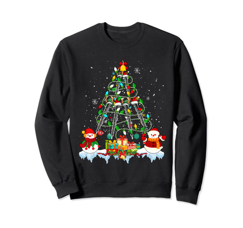 Santa Reindeer Elf Oboes As Xmas Tree Musical Snowmen Sweatshirt
