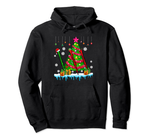 Three Santa Reindeer Elf Oboes Xmas Tree Instrument Pullover Hoodie Three Santa Reindeer Elf Oboes Xmas Tree Instrument Pullover Hoodie