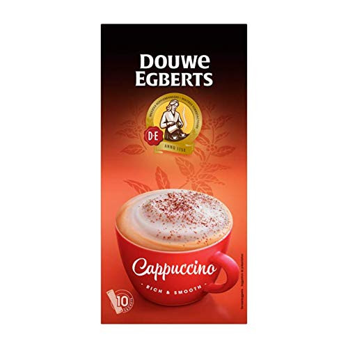 Instant Coffee Packets | Douwe Egberts | Cappuccino Solution Coffee 10 Pieces | Total Weight 4.41 ounce