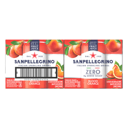 Sanpellegrino Zero Grams Added Sugar Italian Sparkling Drinks, Sparkling Aranciata Rossa Beverage, 24 Pack of 11.15 Fl Oz Cans Sanpellegrino Zero Grams Added Sugar Italian Sparkling Drinks, Sparkling Aranciata Rossa Beverage, 24 Pack of 11.15 Fl Oz Cans