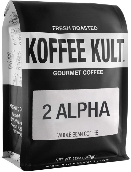 2 Alpha Espresso: Premium Artisanal Blend Espresso Roast Coffee Beans - Whole Bean (Whole Bean, 12oz)