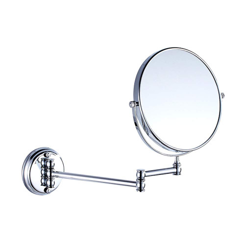 7Trees 8-Inch Retro Bathroom Folding Wall Mount Make-Up Mirror Flip Telescopic Beauty Mirror (Chrome)