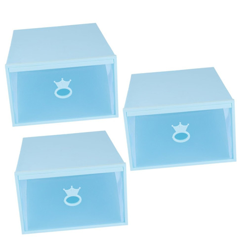 Ciieeo 3pcs Shoe Storage Box Plastic Drawers Plastic Container Clear Organizer Drawers Clear Container with Lid Shoe Shelf Transparent Shoes Case Shoes Storage Bin Household Cabinet
