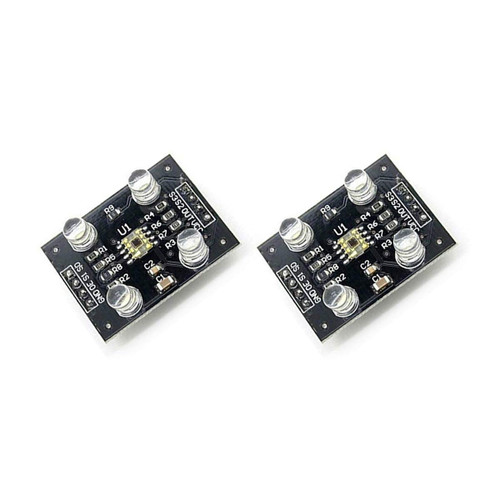 DEVMO 2PCS TCS230 TCS3200 RGB Light Color Recognition Sensor Detector Module with 4 LED Compatible with MCU Ar-duino