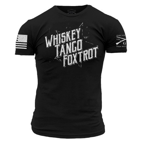 Grunt Style Whiskey Tango Foxtrot II Men's T-Shirt (Black, XLarge)