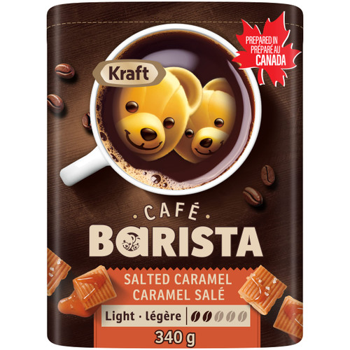 Kraft Cafe Barista Salted Caramel Light Roast Ground Coffee, 340g/12 oz. Box (Imported from Canada)