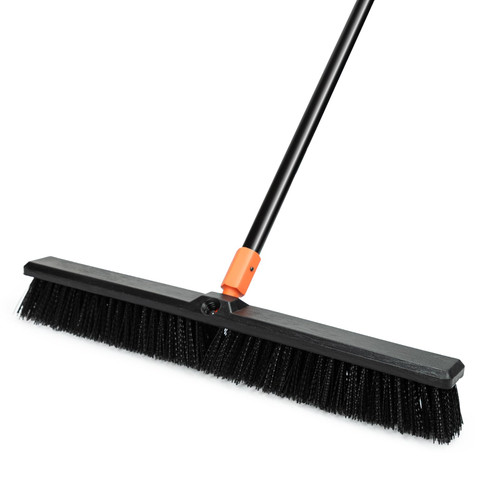 MAVRIZ 24 Inches Push Broom Outdoor Heavy Duty Floor Scrub Brush with Long Handle Stiff Bristles Broom for Patio Yard Garage Deck Driveway Concrete Floor Cleaning MAVRIZ 24 Inches Push Broom Outdoor Heavy Duty Floor Scrub Brush with Long Handle Stiff Bristles Broom for Patio Yard Garage Deck Driveway Concrete Floor Cleaning