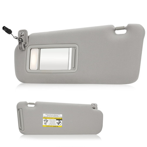 Youxmoto Left Driver Side Car Sun Visor Gray Replacement for Mazda CX-9 2010 2011 2012 2013 2014 2015, Replaces# TDY1-69-320, with Mirror and Vanity Light