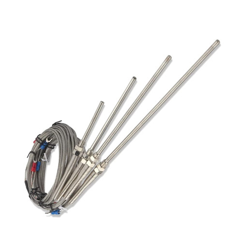 DoUBLeHero Temperature Sensors 1pcs Thermocouple M8 1m 2m 3m 5m K J Type PT100 0-400? Screw Thread Stainless Steel Probe 50mm 150mm 100mm 200mm (Panjang Probe : 50Mm, Warna : 1m M8 PT100)