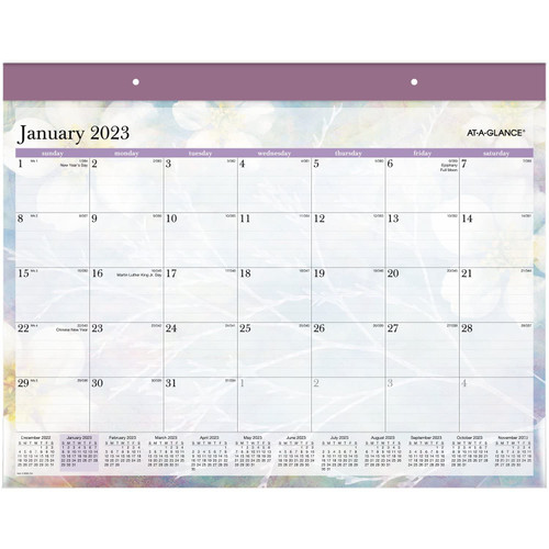 AT-A-GLANCE 2023 Monthly Desk Calendar, Desk Pad, 21-3/4" x 17", Standard, Dreams (SK83-704) AT-A-GLANCE 2023 Monthly Desk Calendar, Desk Pad, 21-3/4" x 17", Standard, Dreams (SK83-704)