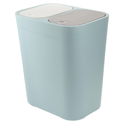 Zerodeko Sorting Trash Can Garbage Pail Dual Trash Bin 2 Compartment Rubbish Can Containers with Lids Recycling Trash Can Trash Can Recycling Bin Waste Container Pp Shanghai Stainless Steel