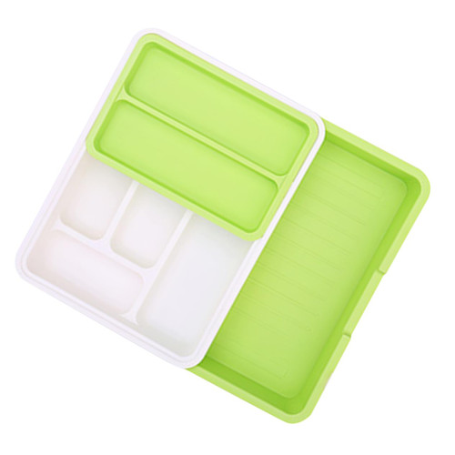 BESTOYARD 1 Set Compartment Cutlery Box Flatware Organizers Kitchen Drawer Organizer Utensil Organizer Utensil Drawer Plastic Organizers Delicate Cutlery Organizer Storage Tray Pp Household