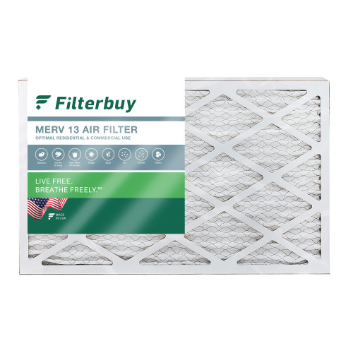 Filterbuy 16x25x1 Air Filter MERV 13 Optimal Defense (1-Pack), Pleated HVAC AC Furnace Air Filters Replacement (Actual Size: 15.50 x 24.50 x 0.75 Inches)
