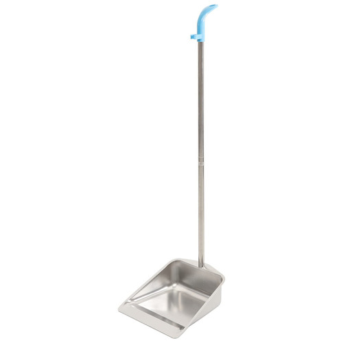 MORYEN Stainless Steel Upright Dustpan Garbage Pan Home Cleaning Dustpan Stand Up Dustpans Room Cleaning Shovel Heavy Duty Standing Dustpan Pet Poop Tray with Long Handle Dustpan