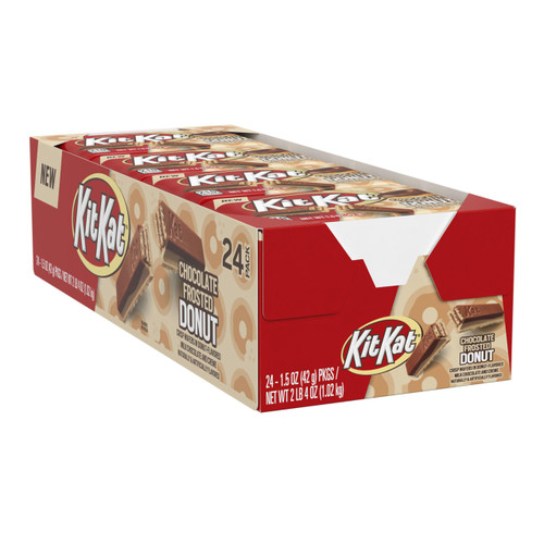 KIT KAT Chocolate Donut Flavored Wafer Candy Packs, 1.5 oz (24 Count) KIT KAT Chocolate Donut Flavored Wafer Candy Packs, 1.5 oz (24 Count)