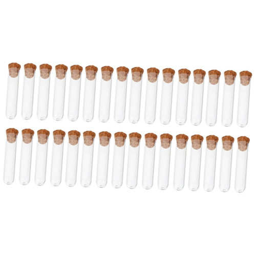 SOLUSTRE 100 Pcs Plastic Test Tube Science Tube Powder Vials Clear Vials Scientific Experiment Tube Sample Vial Liquid Sampling Vials Little Bottles Test Tubes with Cover Gland Tube