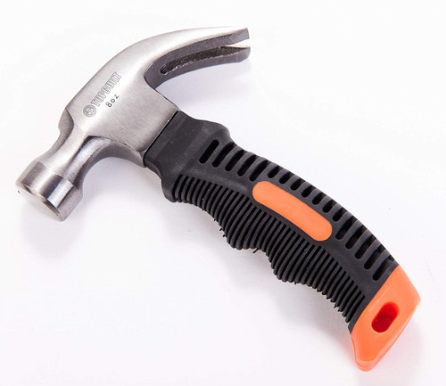 TopBuilt 8 Ounce Stubby Curve Claw Hammer with Fiberglass Handle 50101