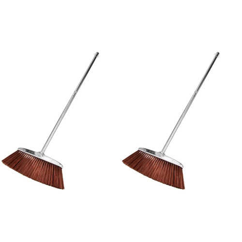 Cabilock 2pcs Room Broom Kitchen Cleaning Broom Escobas para Barrer Piso Sweeping Tool Broom for Garden Floor Sweeper Broom Restaurant Cleaning Broom Stainless Steel Brush Large Angle