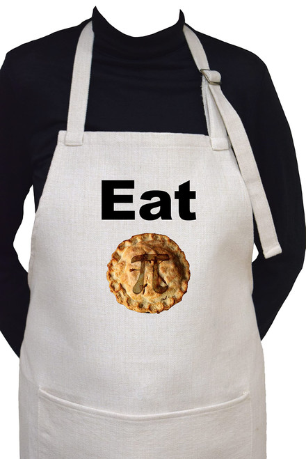 Eat Pi (Pie) Adjustable Neck Apron With Large Front Pocket
