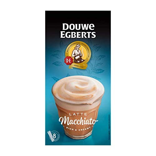 Instant Coffee Packets | Douwe Egberts | Latte Macchiato Solution Coffee 8 Pieces | Total Weight 5.57 ounce