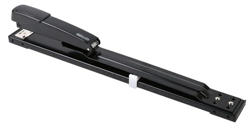 Desktop Staplers Long Reach Stapler Office Staplers Desktop Stapler, 20 Sheets Capacity Long Arm Staplers with 5000pcs Staples (Black) No Effort