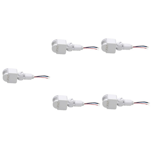 OSALADI 5pcs Sensor Light Motion Sensor 12 Volt Timer Motion Sensor Light Sensor Controller 12v Motion Sensor Hs220 Pir Sensor Sports Spotlights White Abs