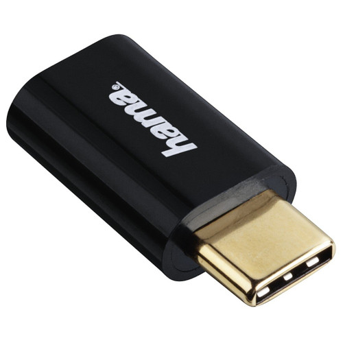 Hama USB Adapter USB-C Plug to Micro USB2 Socket Black [135723]