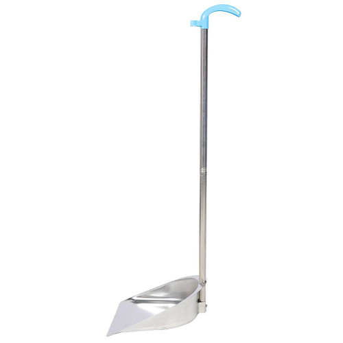 Cabilock Stainless Steel Trash Shovel Handled Dustpan Standing Dustpan Sweeping Shovel Debris Dust Pan Stand up Broom Stainless Steel Dustpan Garden Dustpan Set Plastic Long Handle Office