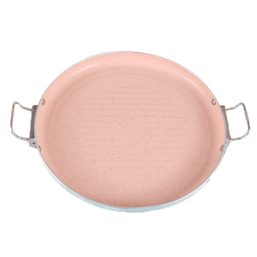 CACXKEP Stovetop Griddle Pancake Pan Nonstick Lodge Grill Pan Grill Pan for Gas Stove Top Flat Griddle Breakfast Skillet,Pink