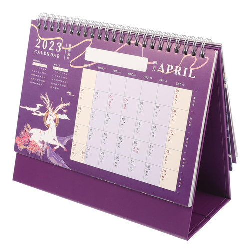 LALAFINA 2pcs 2023 2023 Desk Calendar Yearly Agenda Planner Standing Desk Small Desk Calendar Schedule Calendar Office Calendar for Desk Tabletop 2023 Calendar Pattern Paper Check in