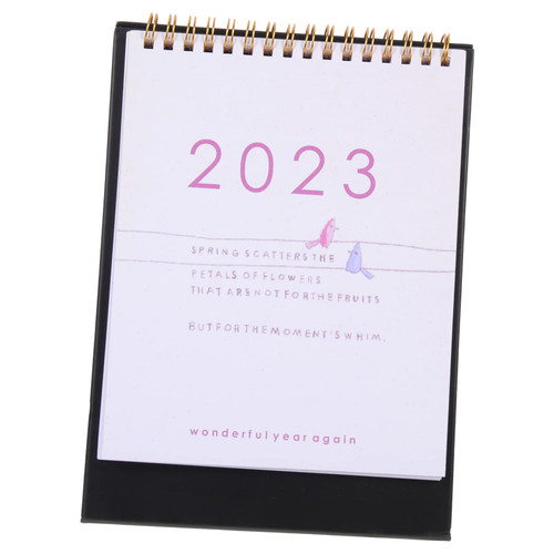 LALAFINA 3pcs 2023 2023 Desk Calendar Desk Planner Lunar Year Calendar 2023 Calendar Mini Spiral Desk Calendar Small Desk Calendar 2022-2023 Small Calendar 2023 Office Paper China Portable