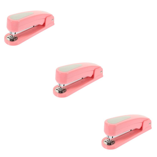 MAGICLULU 3pcs Stapler Portable Stapling Machine Book Binding Tool Rotating Spring Stipling Tool Multitools Multipurpose Tool Pro Tools Office Supplies Arm Swing Plastic Middle Seam Student