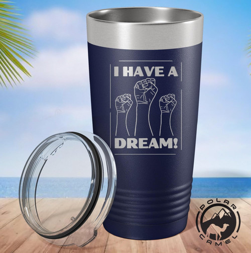 Martin Luther King Jr Day Tumbler, African American Travel Mug,I Am Black Coffee Cup, MLK Day Gift,Polar Camel Tumbler