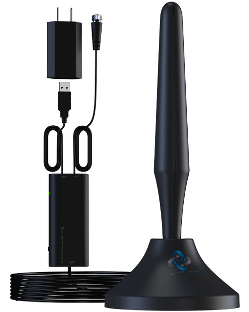 2024 Amplified HD Digital TV Antenna Long 300+ Miles Range Indoor - Support 4K 1080p Fire tv Stick and All Older TV's - Switch Amplifier Signal Booster - 18ft Coax HDTV Cable/AC Adapter