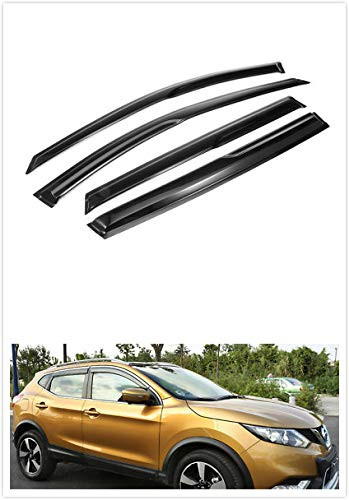 Lavnox 4Pcs Vent Visor Side Window Visor Rain Sun Wind Deflectors Guard Vent Shade Black Tinted for Nissan Rogue 2014-2019