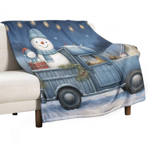 Vintage Blue Truck with Snowman and Dog Blanket Merry Christmas Winter Xmas Plush Throw Fleece Blanket 40"x50" Ultra-Soft Micro Fleece and Warm Cozy Lightweight Throw Blankets for Couch Sofa Bed Vintage Blue Truck with Snowman and Dog Blanket Merry Christmas Winter Xmas Plush Throw Fleece Blanket 40"x50" Ultra-Soft Micro Fleece and Warm Cozy Lightweight Throw Blankets for Couch Sofa Bed