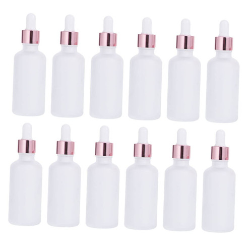 balacoo 12pcs Dropper Bottle Essential Oil Holder Glass Travel Bottle Glass Eye Dropper Pipette Bottle Subpackaging Container Essential Oil Bottle Travel Bottles Liquid Vial