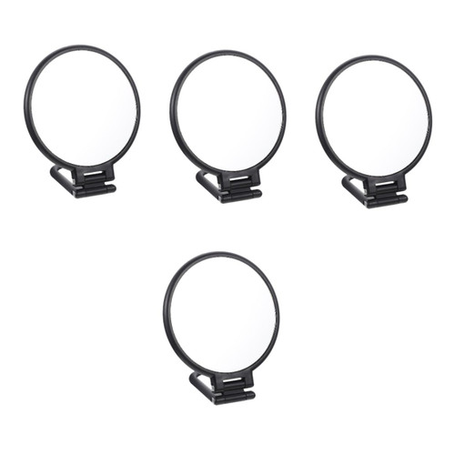 FRCOLOR 4pcs Double Side Mirror Handle Mirror Folding Small Mirror Foldable Mirror Double Sided Compact Mirror Hand Held Mirror Plastic Dresser Aluminum Mirror Hand Mirror Simple Travel
