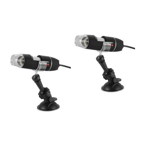 Homoyoyo 2pcs Microscope Led Ligh Portable Microscope 1000x USB Microscope Mini Cameras Handheld Compact Camera Magnification Electron Microscope Digital