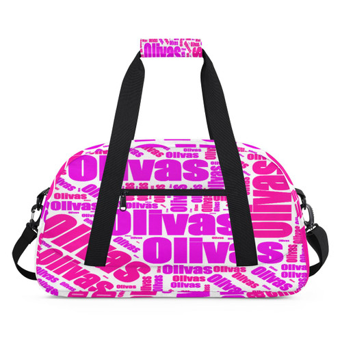 Personalized Kids Gym Bag, Custom Sport Duffel Bag, Dance Bag Weekender Bags Travel Duffel Bag for Boy & Girl Hot Pink Purple