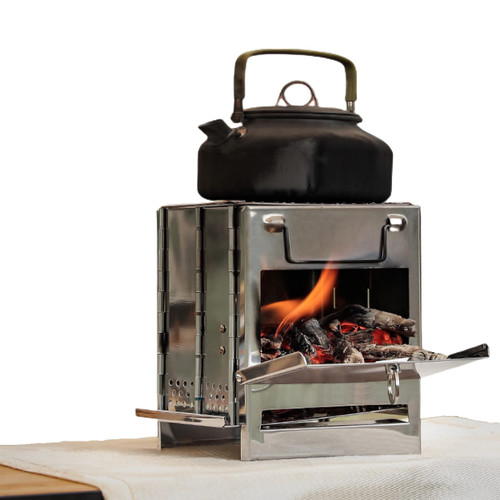 Portable Camping Stove & Grill - Foldable Alcohol/Charcoal/Twig Wood Campfire (Small) Portable Camping Stove & Grill - Foldable Alcohol/Charcoal/Twig Wood Campfire (Small)